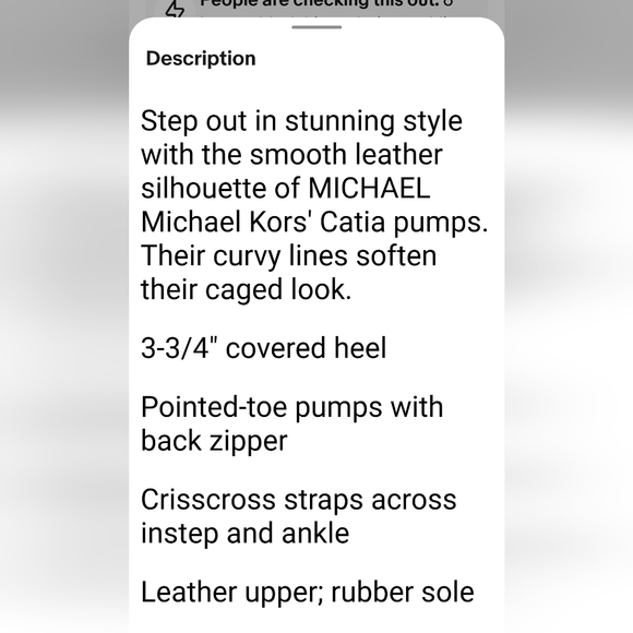 Michael Michael Kors Pale Gold pointy toe high heel with back zipper size 7 - Picture 4 of 7